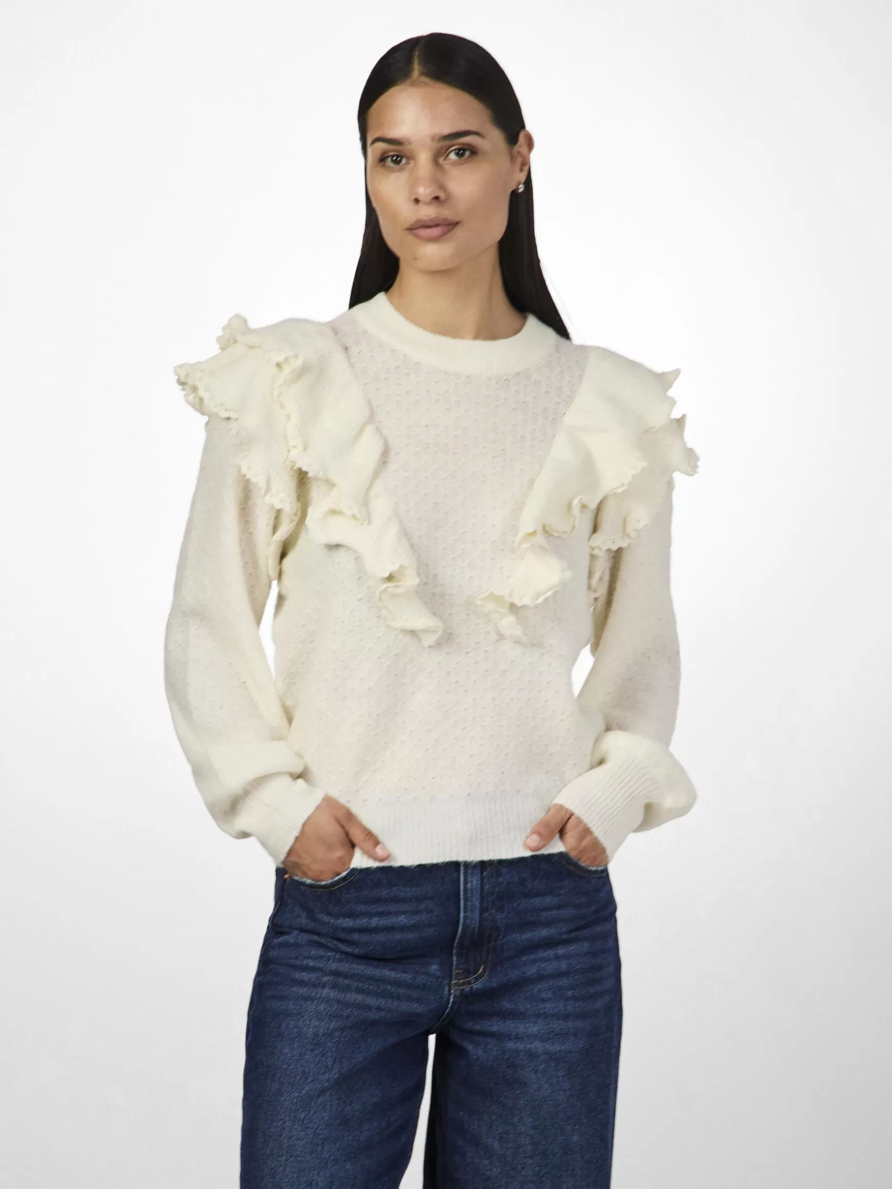 Fashion YAS ALUMA STRIKKET PULLOVER Birch