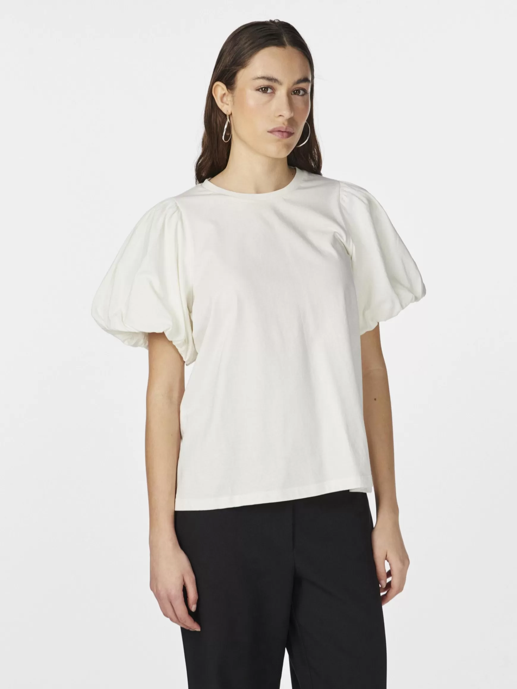 Fashion YAS BLOON KORTERMET TOPP StarWhite