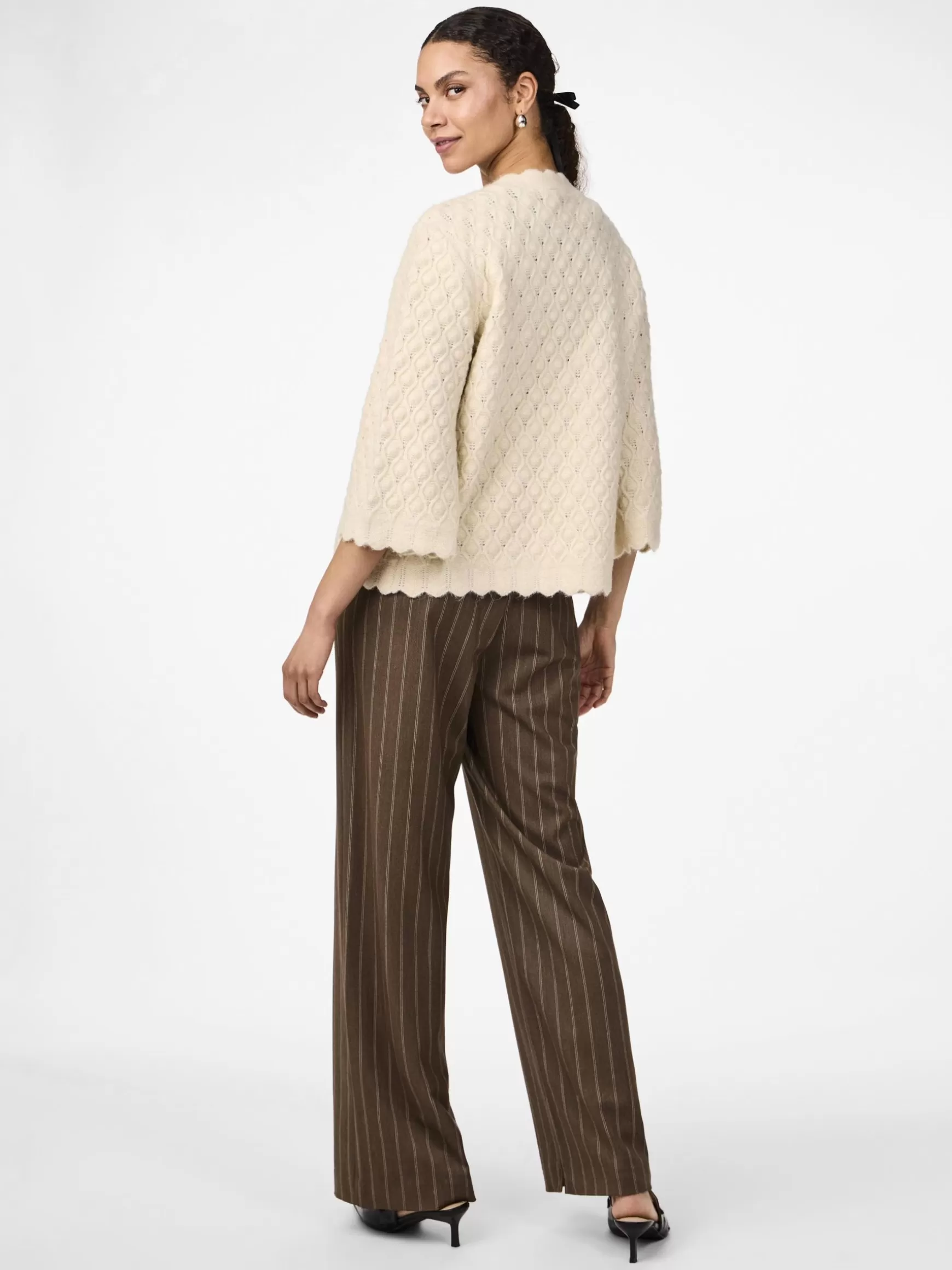 Outlet YAS EGSA STRIKKET CARDIGAN Birch