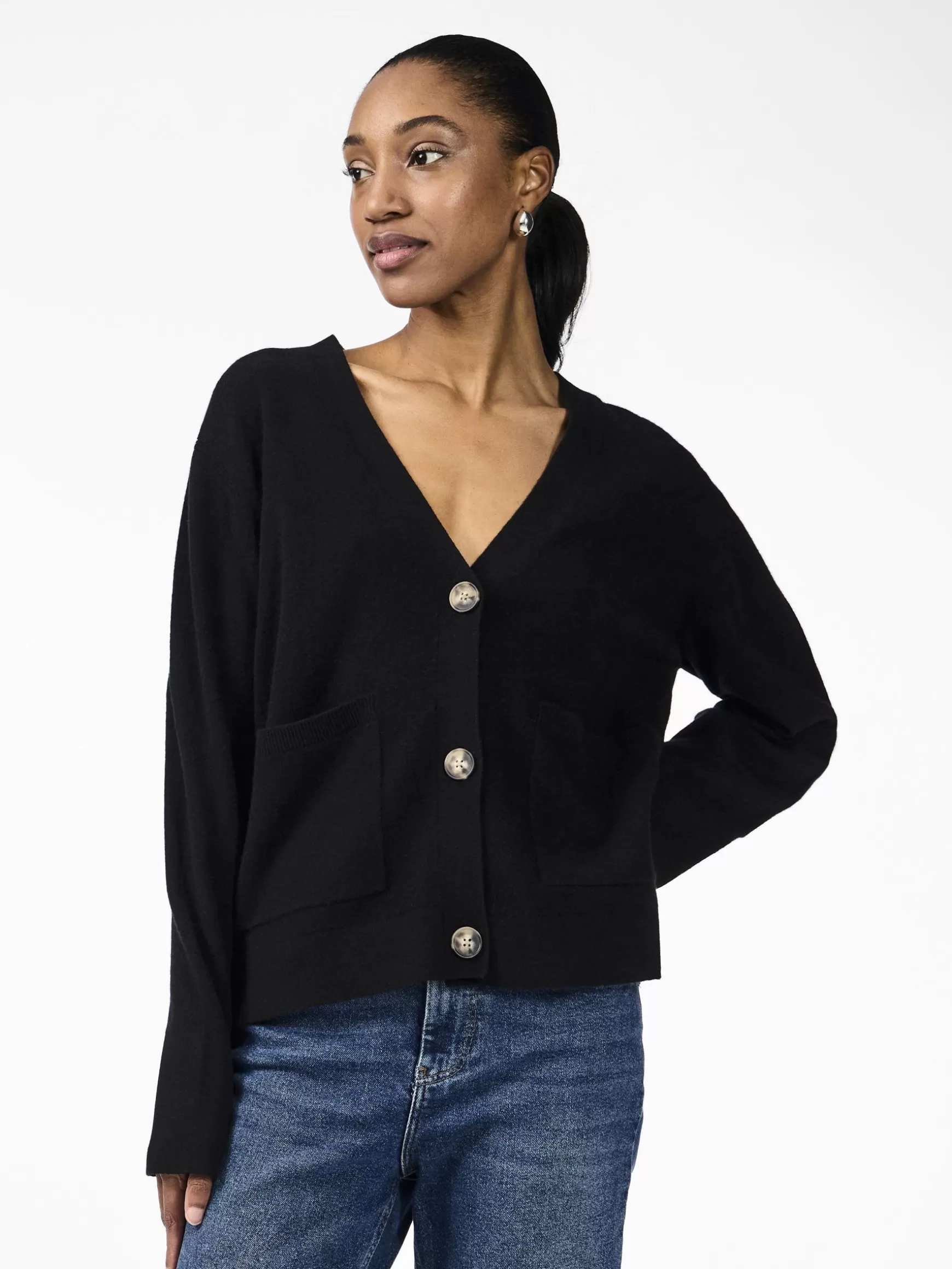 Discount YAS EMILIE STRIKKET CARDIGAN Black