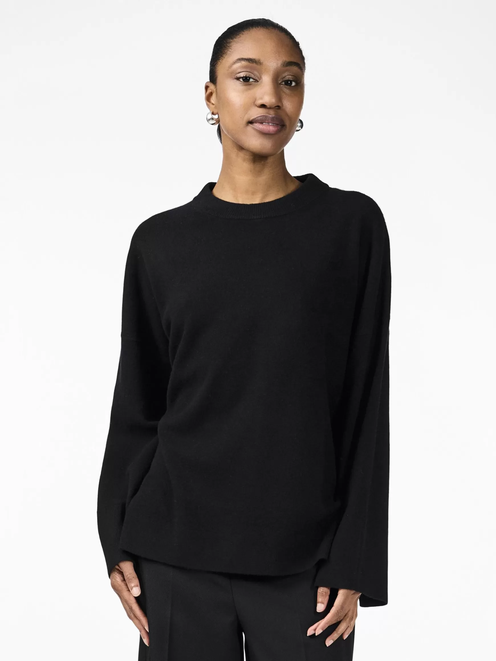 Hot YAS EMILIE ULL STRIKKET PULLOVER Black