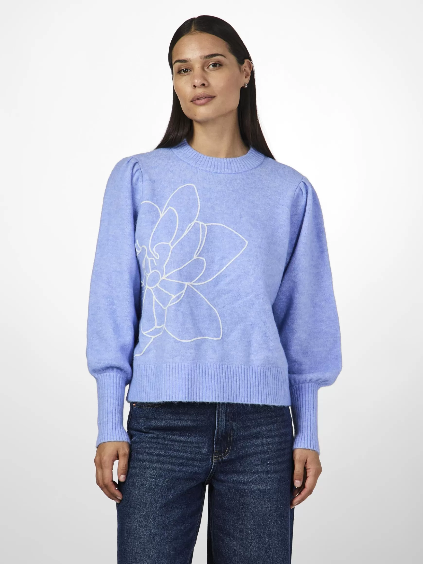 Flash Sale YAS JUVA STRIKKET PULLOVER VistaBlue