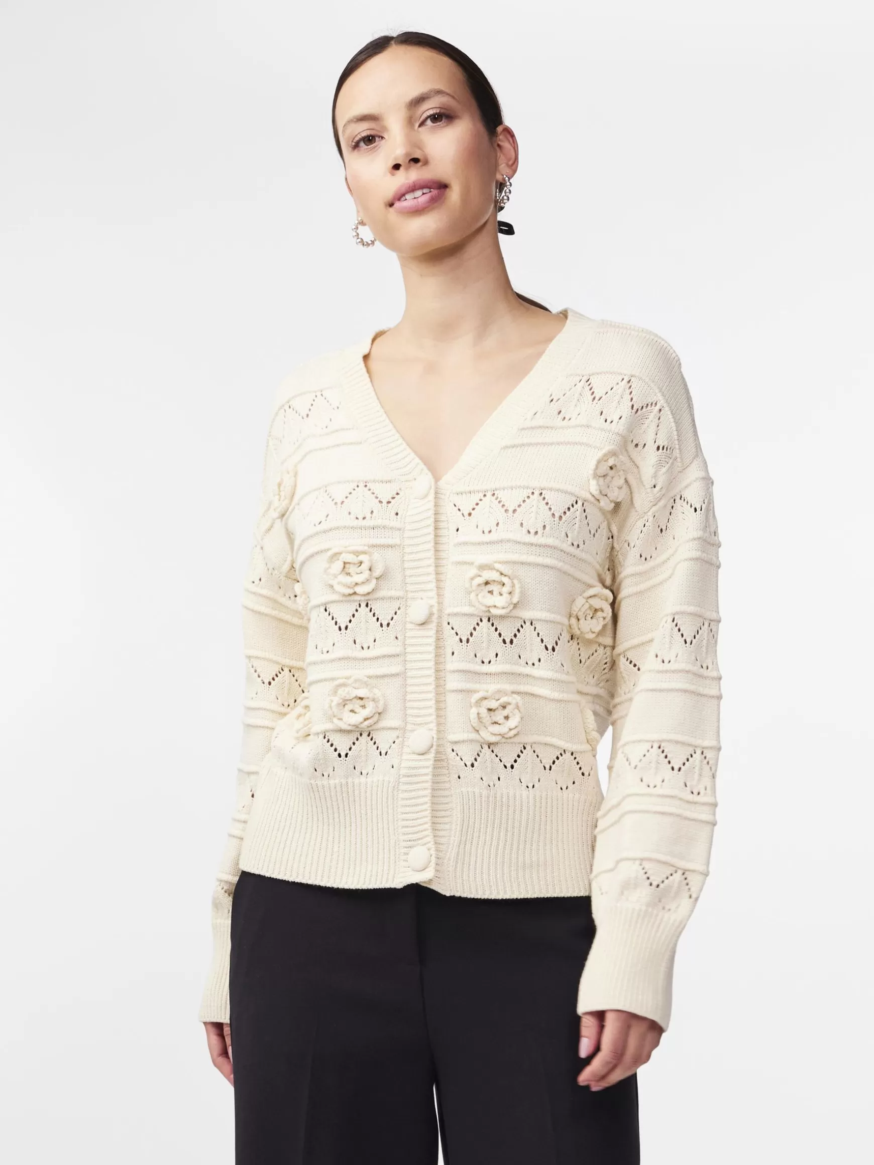 Best YAS PINA STRIKKET CARDIGAN Birch