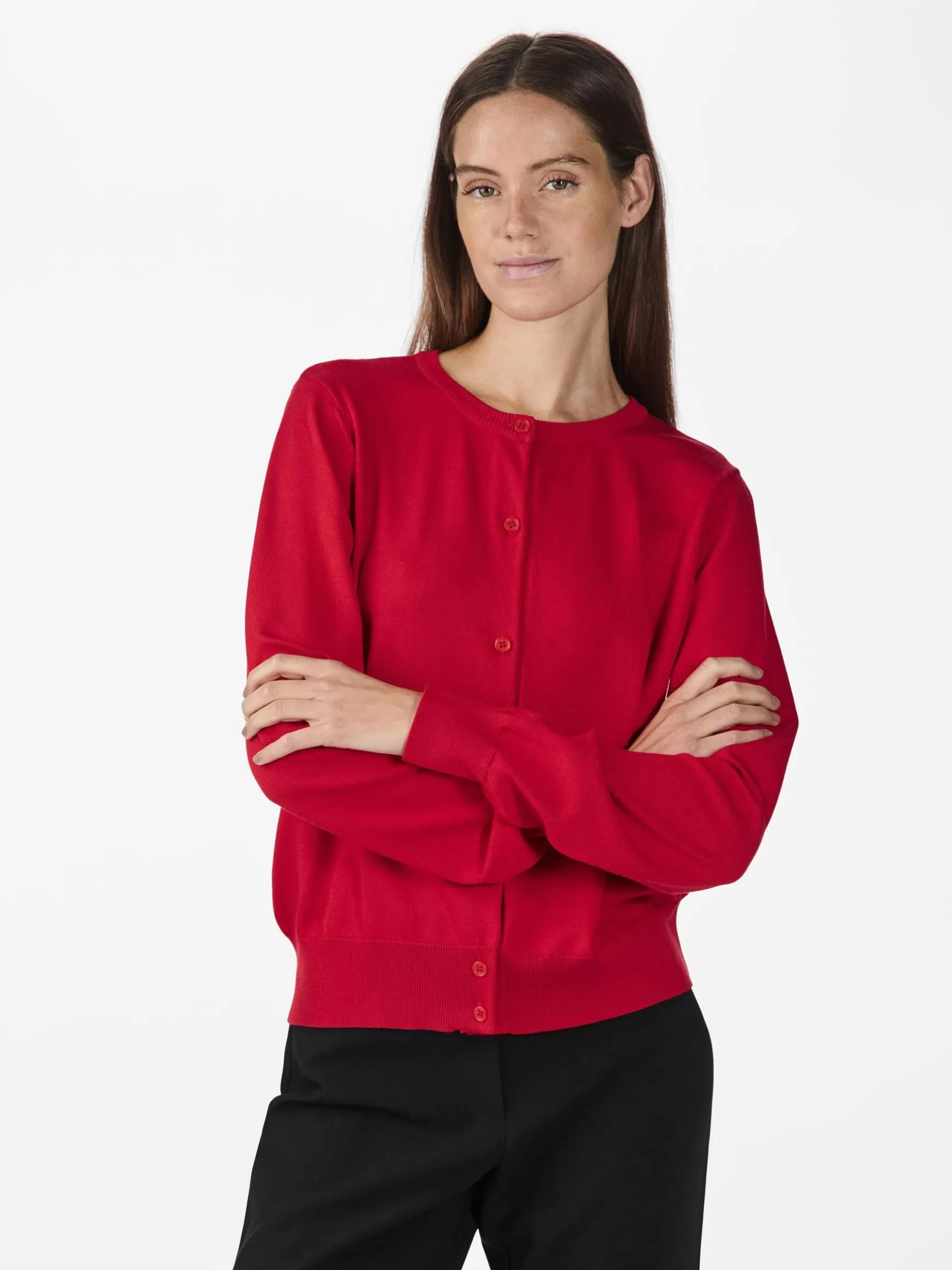 Clearance YAS RADDI STRIKKET CARDIGAN RacingRed