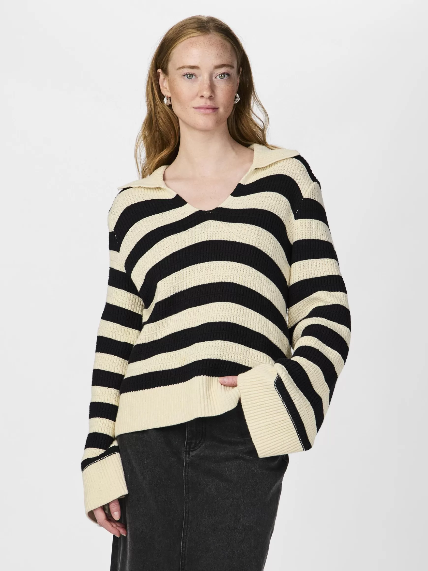 Sale YAS SIRIKA STRIKKET PULLOVER Birch