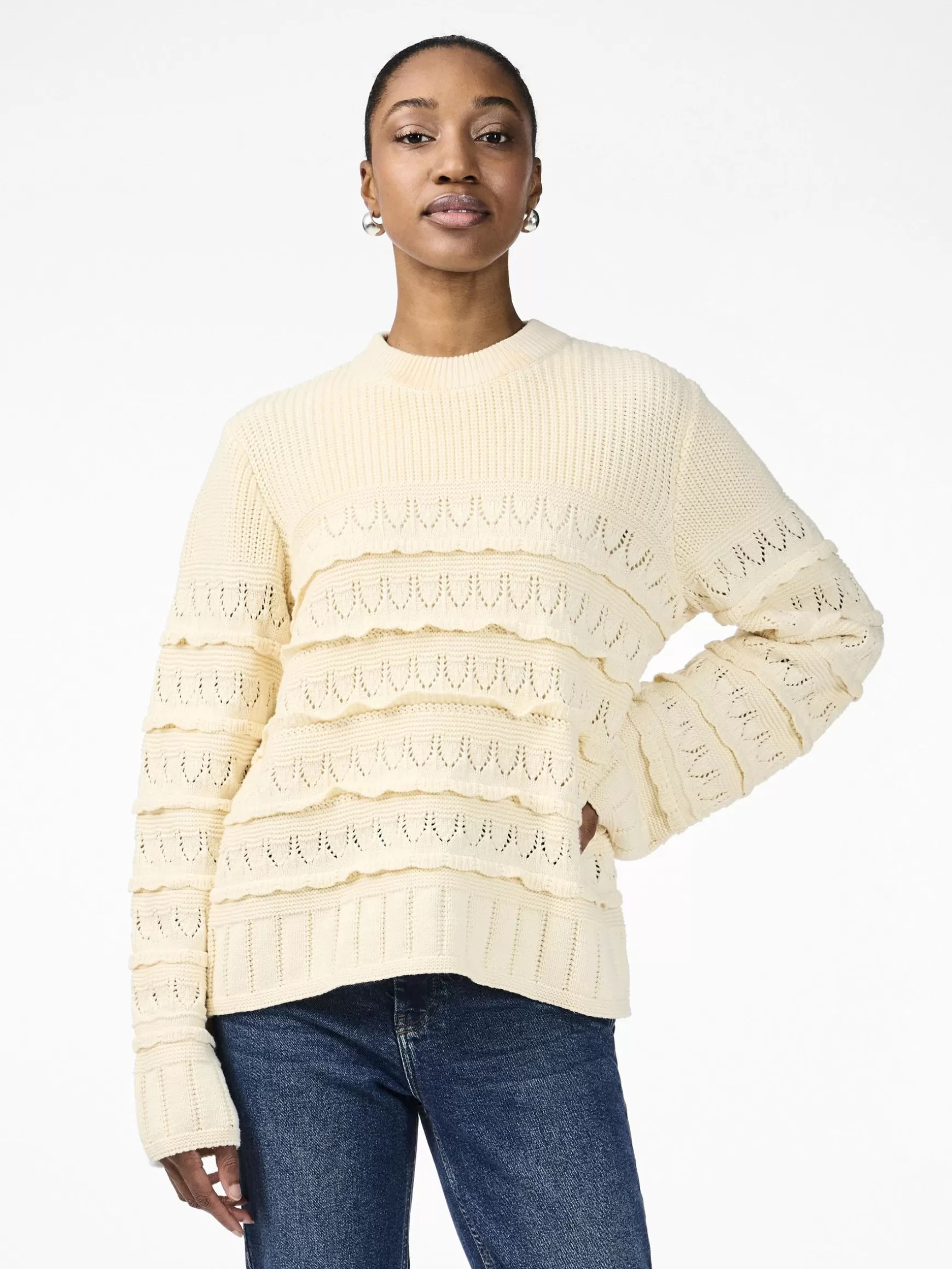 Best Sale YAS TIMU STRIKKET PULLOVER Birch