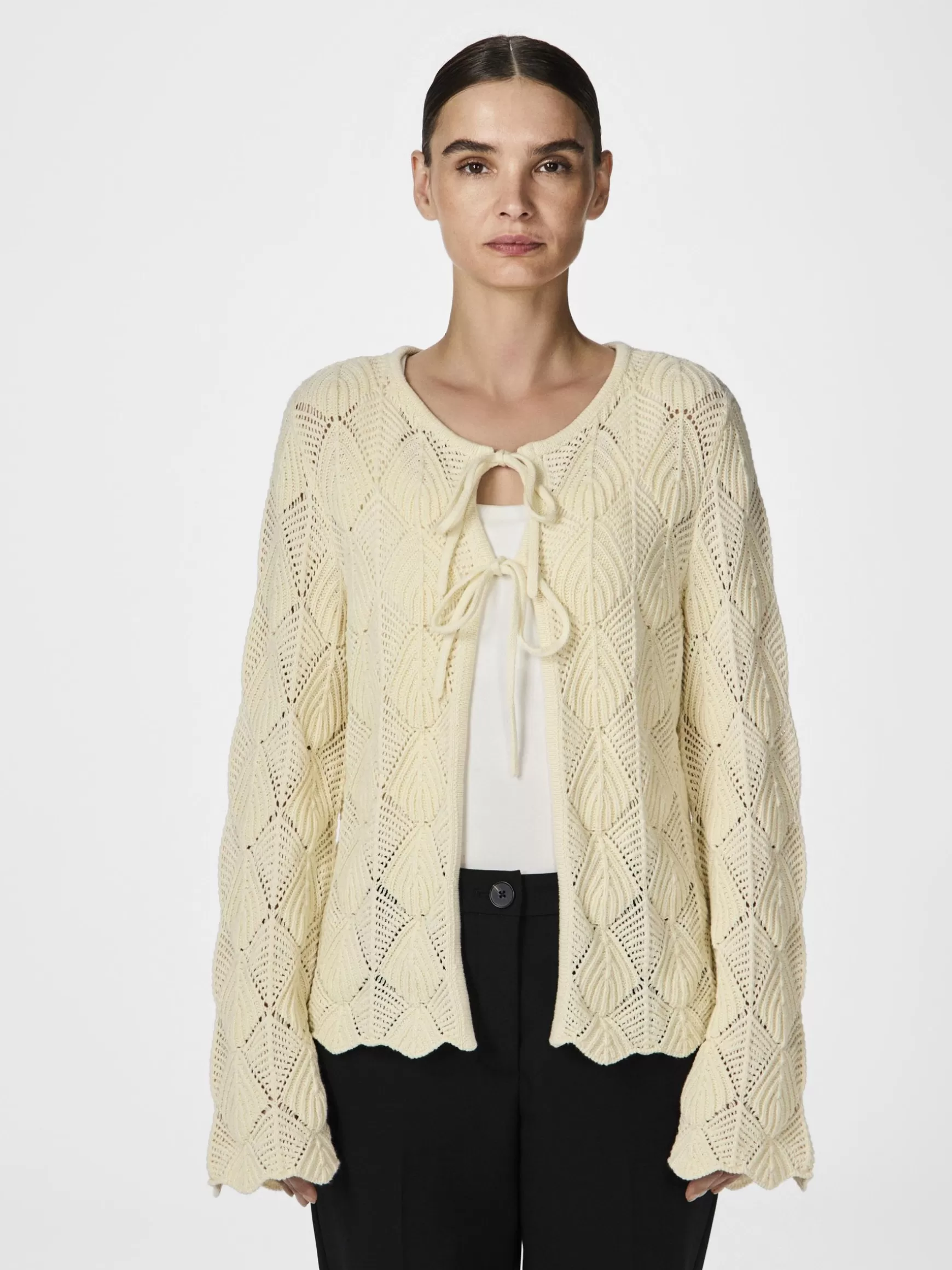 Cheap YAS TREALA STRIKKET CARDIGAN Birch