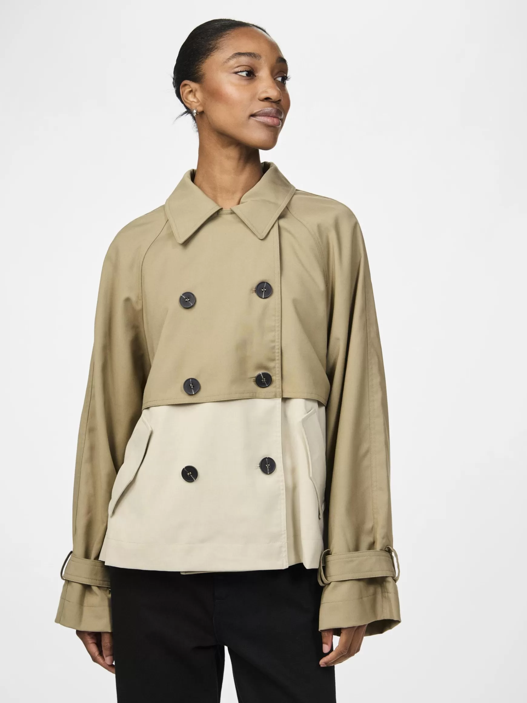 Discount YAS TURBO TRENCHCOAT LeadGray